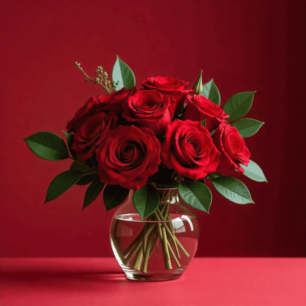 Luxe rozen compositie
